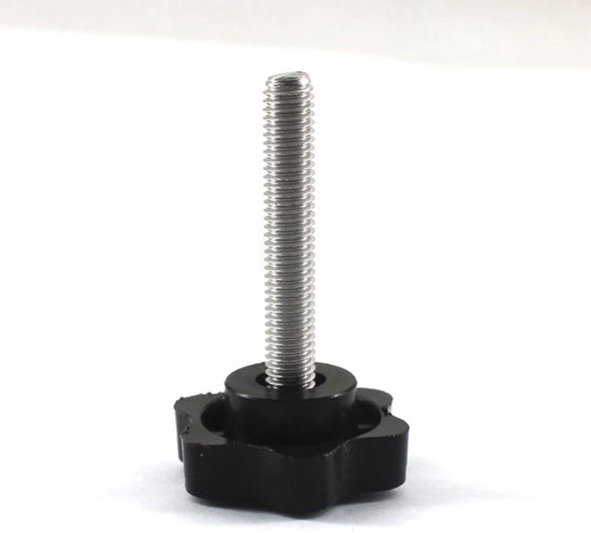 Handknop 48mm - Aanscherping Schroef - Mannelijke Draad 12mm - RVS 304 - Kunststof - Eenvoudig te Installeren - Schroefknop
