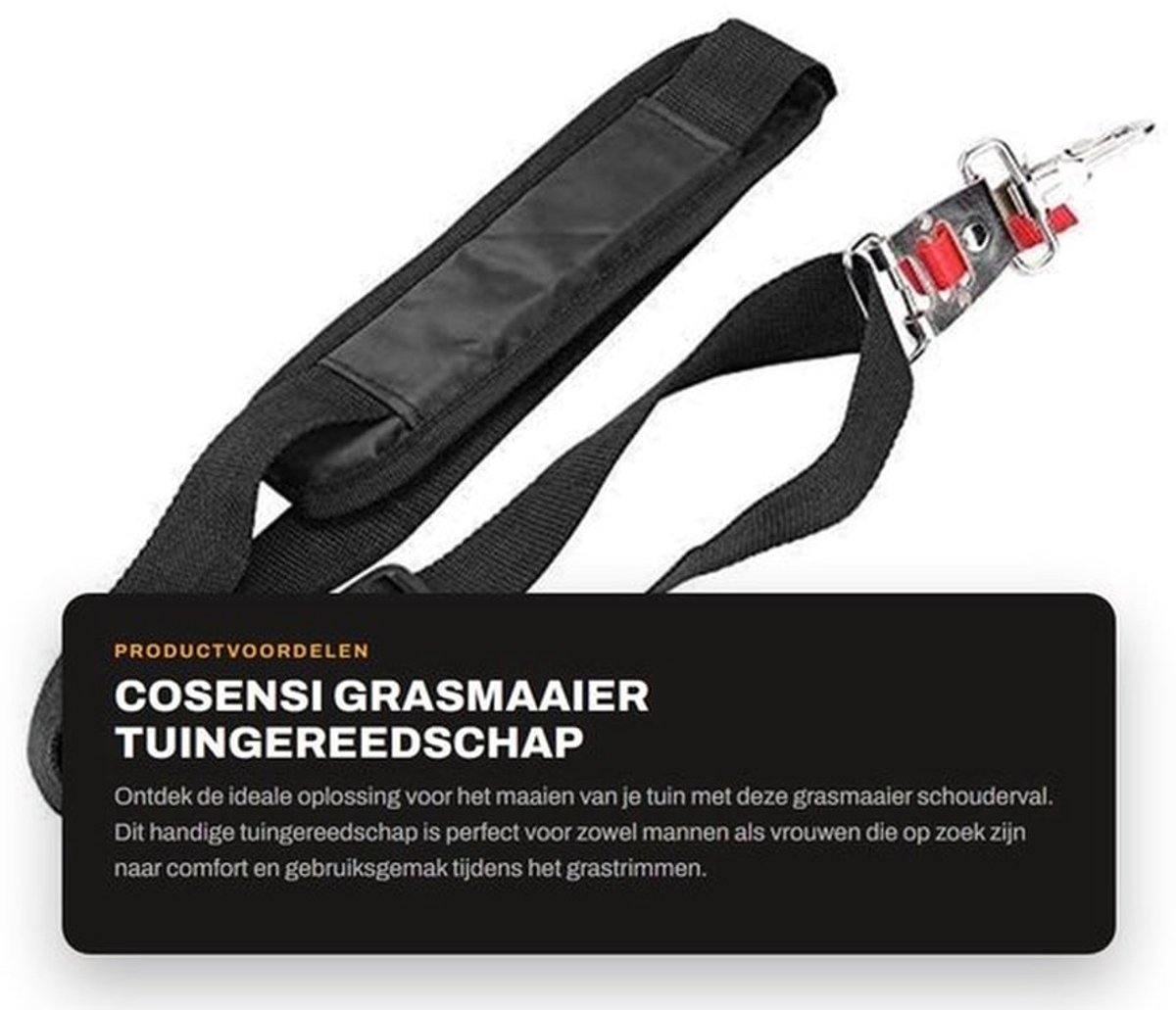 Grasmaaier - Tuingereedschap - Schouderval voor comfort - Nylon - Verstelbaar - Geschikt voor mannen en vrouwen - 1 stuk