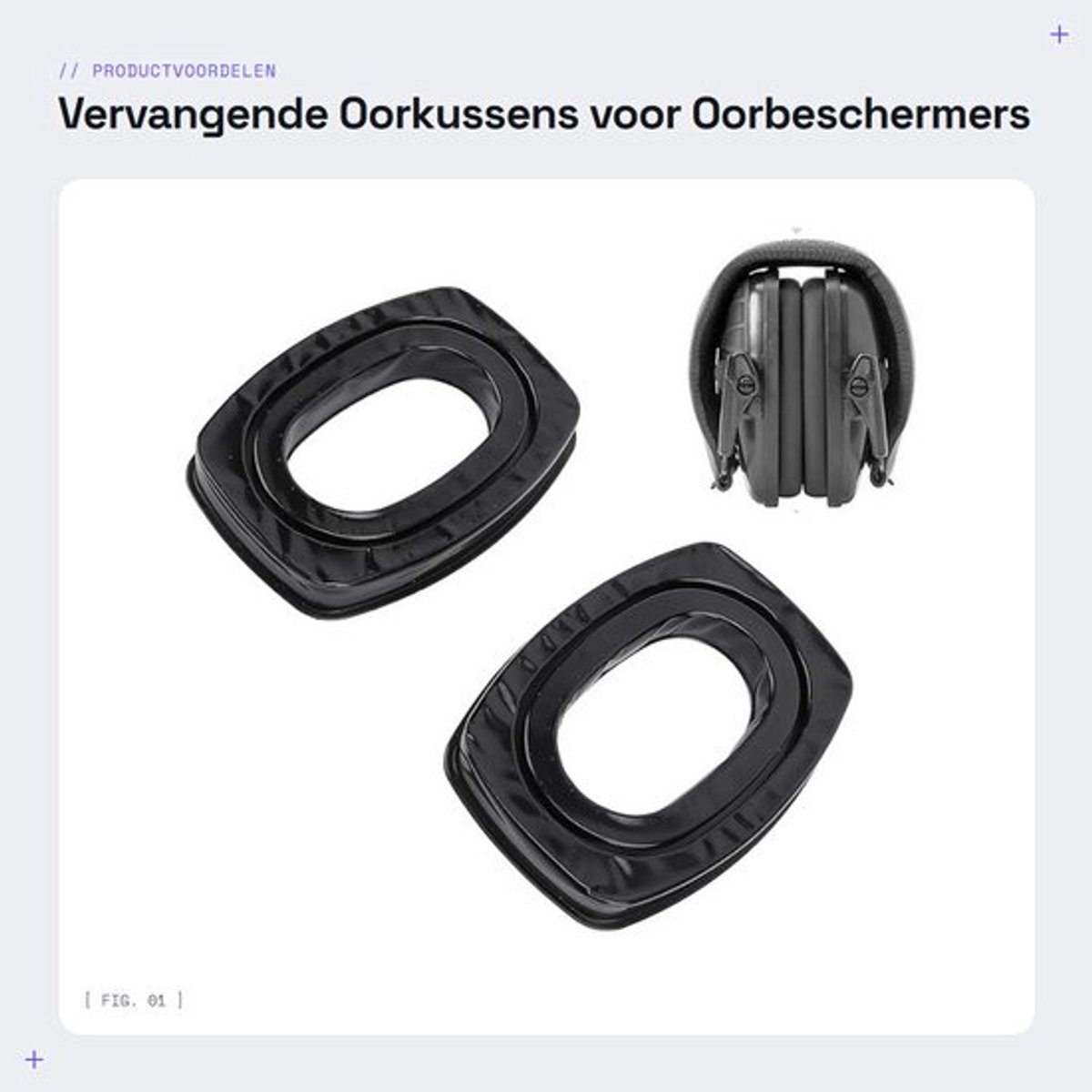 Oorkussens Brede Compatibiliteit - Vervangende Oorkussens - Groefontwerp - Oorbeschermer - Howard Leight - Impact Sport - Oorbeschermers