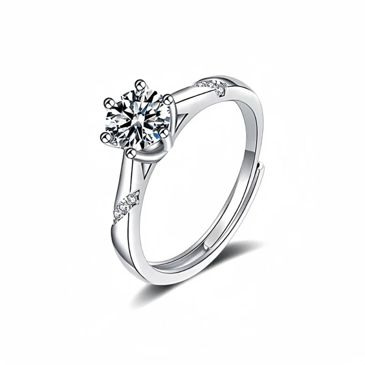 Matthew Studio® Dames Ring - Zilveren Ring - 925 Zilver - Zirkonia - Verstelbare Ring