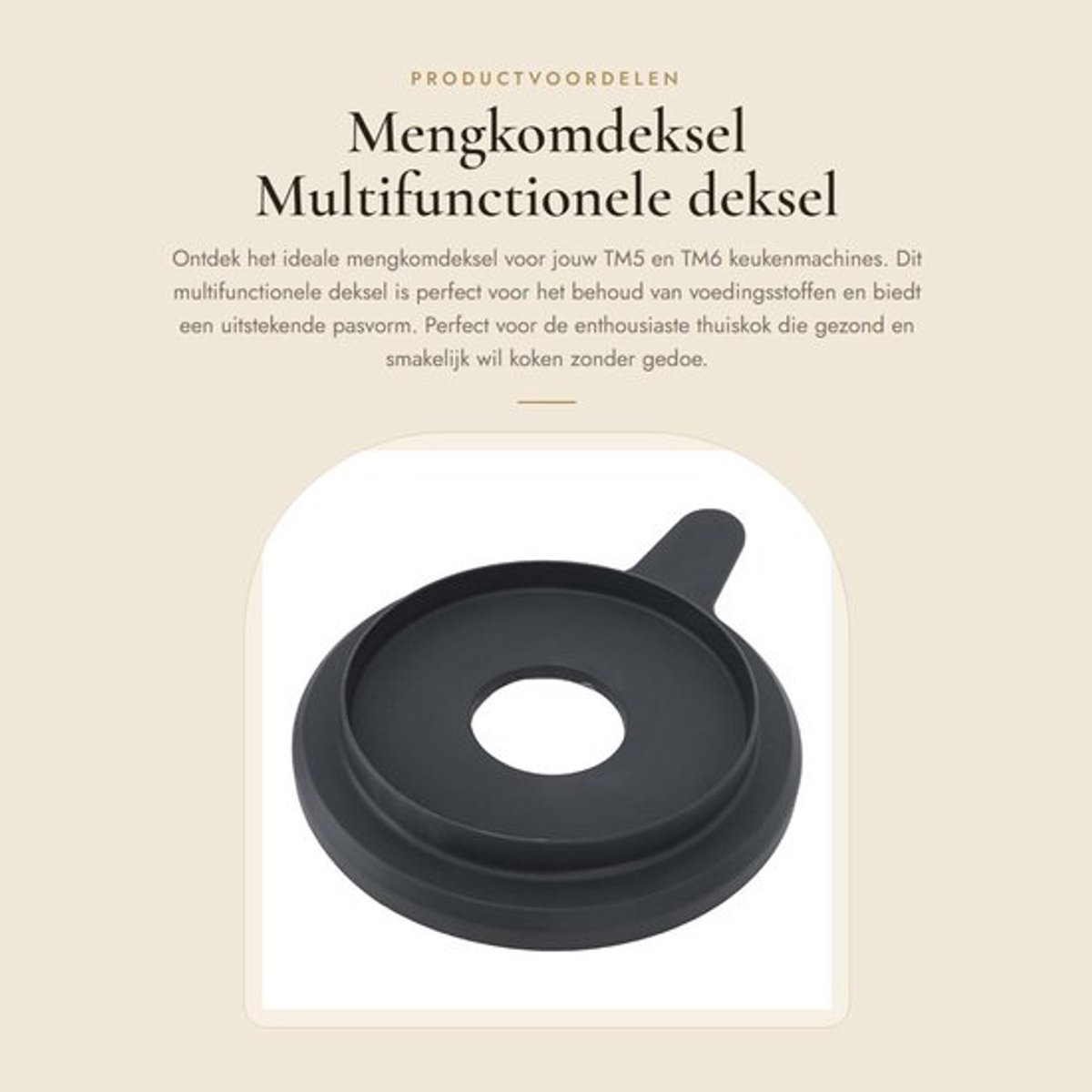 Mengkomdeksel voor TM5/TM6 - Multifunctionele Deksel - Nylon/Siliconen - Handig Ontwerp - Perfecte Pasvorm - Vermindert Rommel