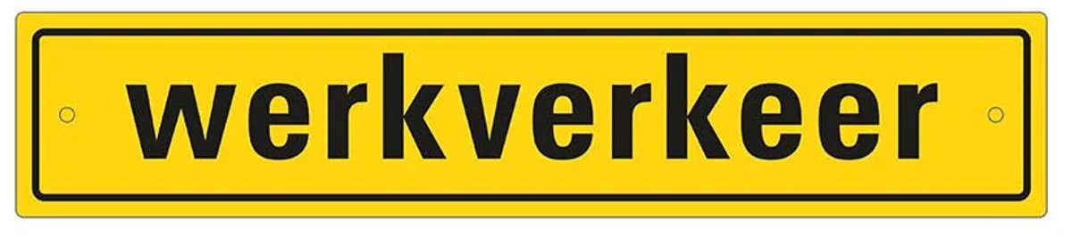Pickup Bord Werkverkeer Magneet Reflecterend Klasse 1 - 500x100