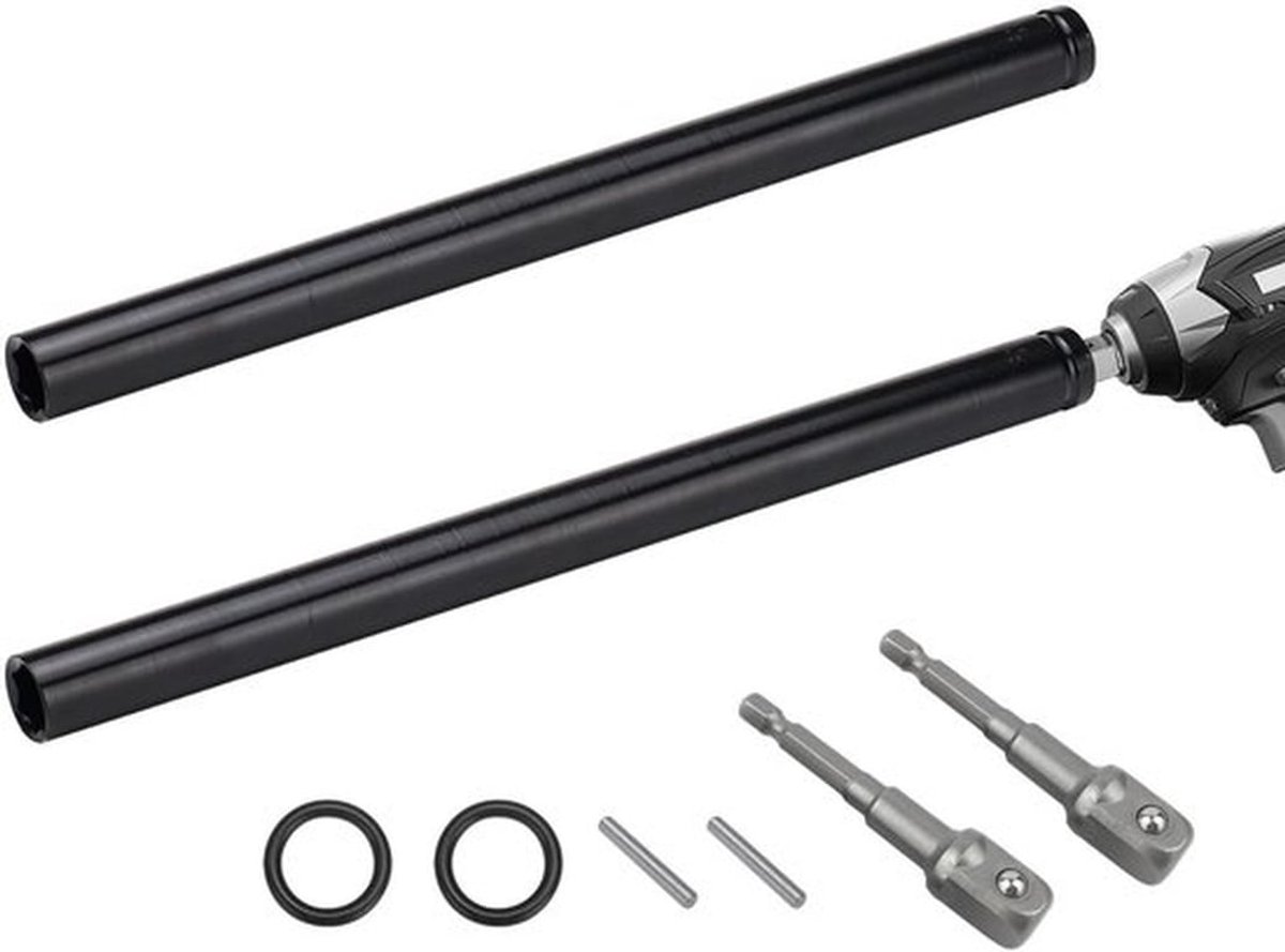 1/2 ''Lengte Hex Holle As Moer Driver Set, 2 stks Moer Driver Set, Moer Driver Set voor Impact Drill, Impact Driver Socket Set, Holle Moer Driver Set (2)