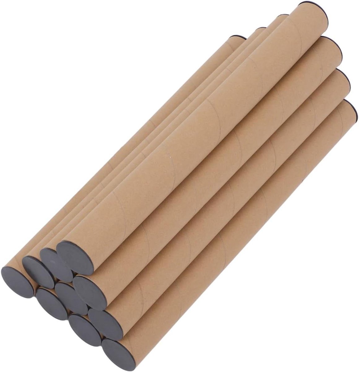 Kartonnen Kokers - Posterkokers Verzending - Documenten Beschermen - Stevige Constructie - 50 cm - Khaki