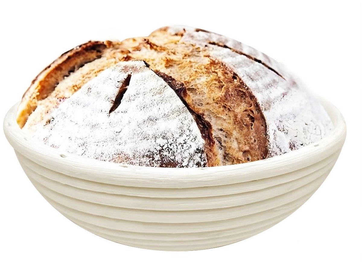 KIRA® Rijsmand - Banneton - Rijsmandje Broodbakken - Ovaal Rijsmandje voor Broodbakken - Naturaal Bruin - 22cm x 22cm x 8cm