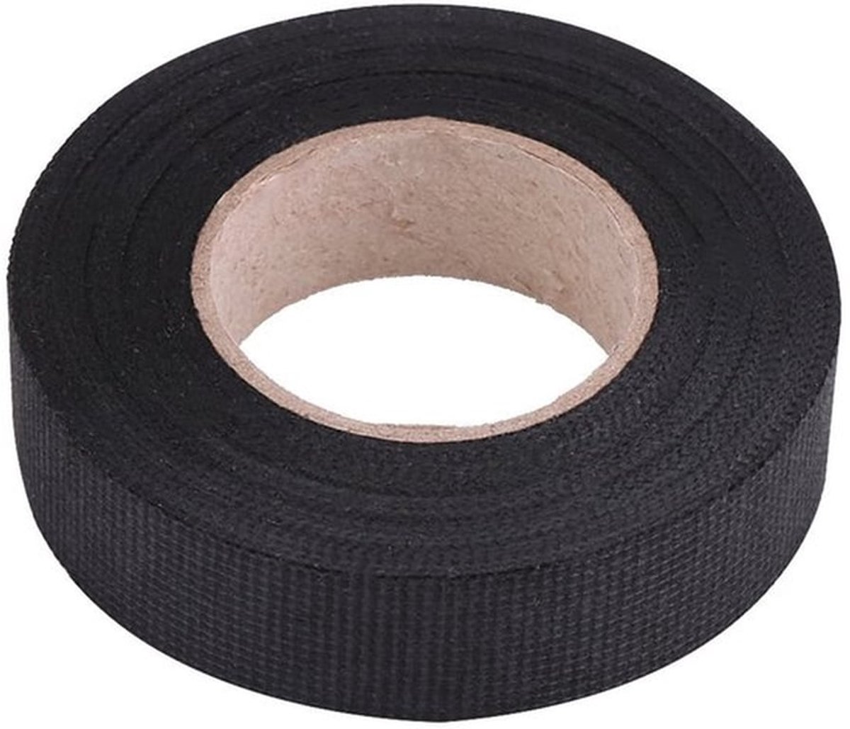 Auto-kabelboom plakband - Zelfklevende viltband - Hoogwaardige isolatie - 19 mm x 15 m - Geluidsisolerende tape - Geschikt voor motorvoer...