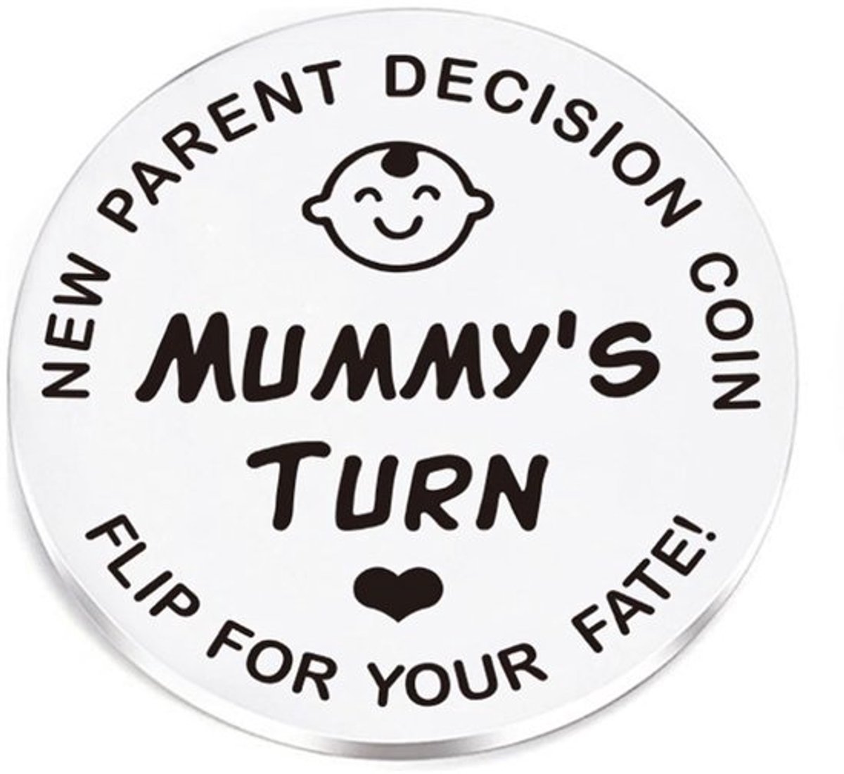 Herdenkingsmunten Roestvrij Staal - Beslissingsmunten - DIY-munten - Cadeaus voor Nieuwe Ouders - Verjaardag/Jubileum - Sterk en Duurzaam - Beslissingsmunt