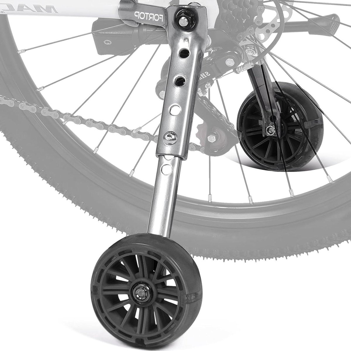 Fiets Trainingswielen Hulpwielen Kinderfiets Kinderen Leren Fietsen Verstelbare Stabilisatoren 16-24 Inch Zwart