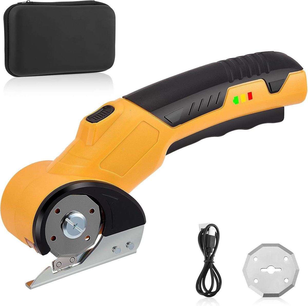 Elektrische Schaar - Zwart - Handheld - Roestvrij Staal en ABS Materiaal - Voor Diverse Materialen