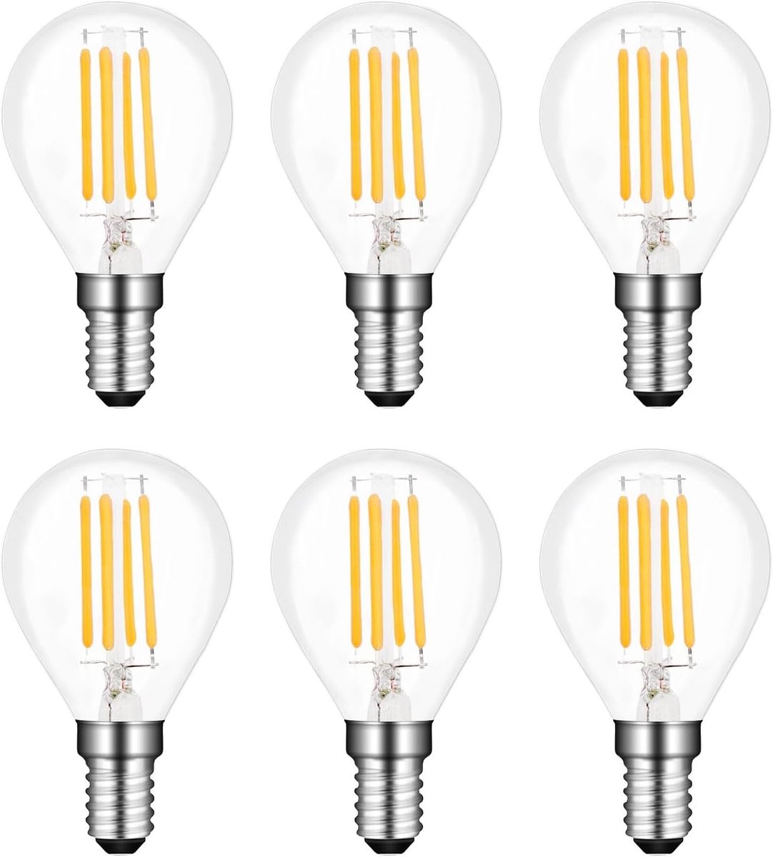 Gloeilamp - Warm Wit - G45 E14 - 4 W - Voor Kroonluchters