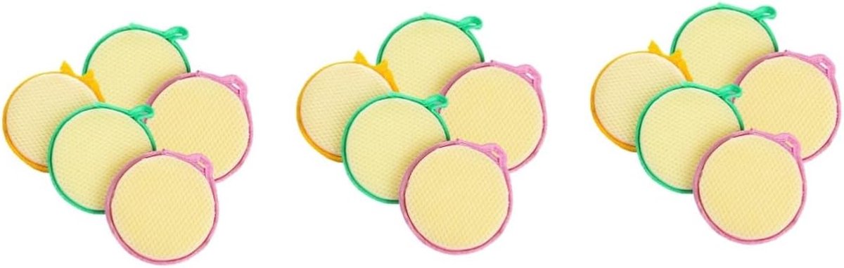 Afwasborstel Spons Set - Schuursponsjes Keuken - Snel Schoonmaken - Dubbelzijdig Schuuroppervlak - 12 x 12 cm - Willekeurig