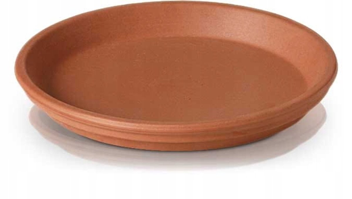 ITAPolnix Vulcano 36 cm keramische plantenschotel, steenkleur