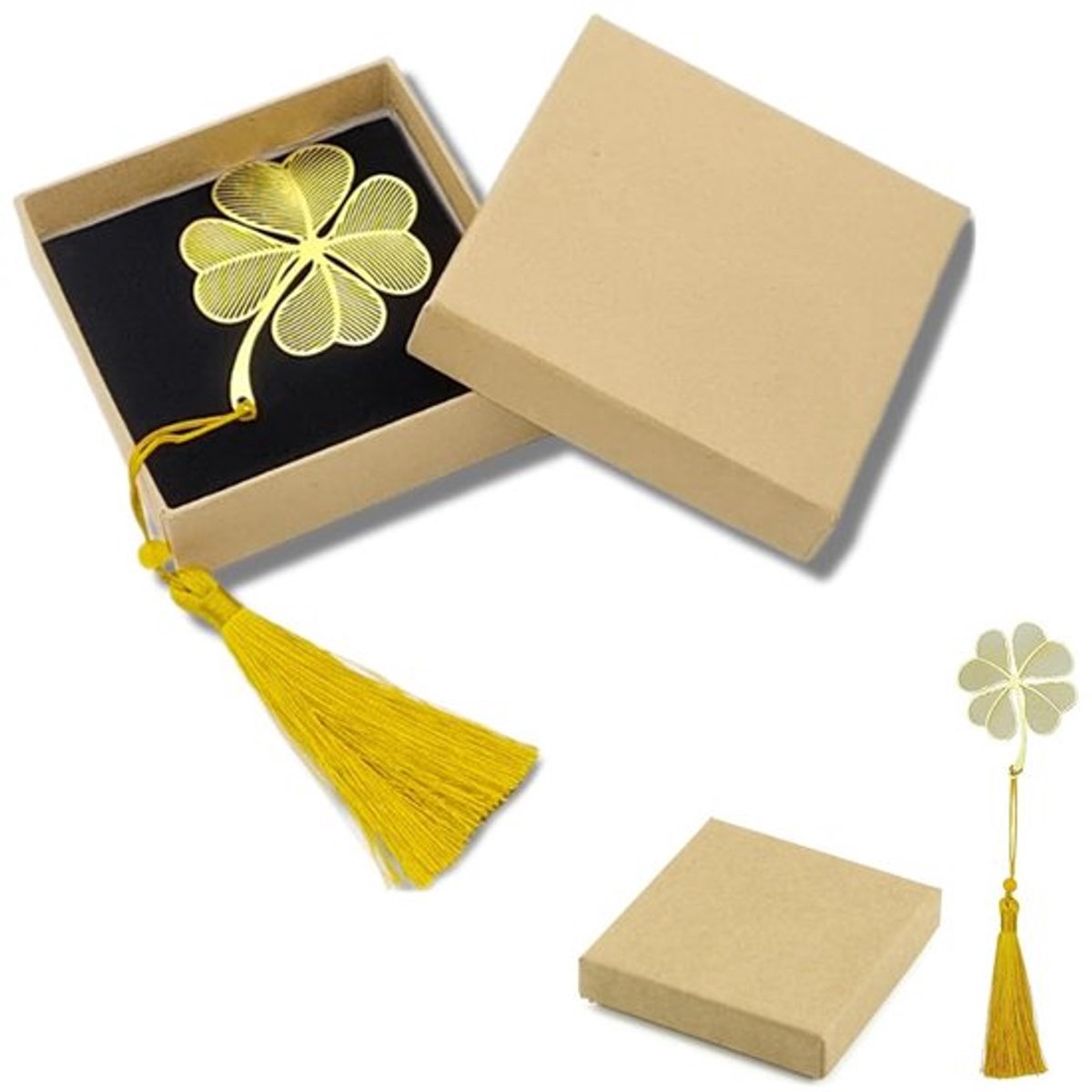 Bladwijzers Met Klaverbladontwerp - Bijzondere Bladwijzerset - Metalen Bladwijzers - Creatief Cadeau - Vintage Stijl - Hoogwaardige Materialen - Boekenleggers