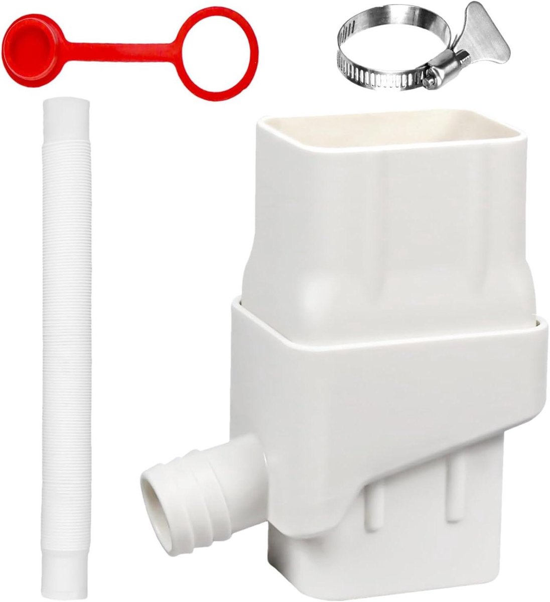 Regenomsteller - Wateropvangbak - Regenwater Verzamelen - Verstelbaar Filterventiel - 205 x 145 x 8 cm - Wit