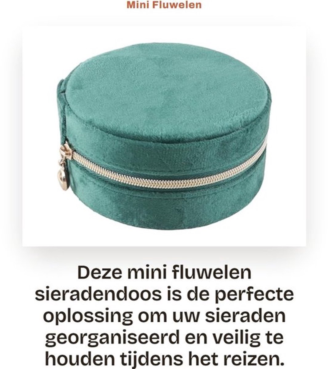 Reissieradendoos Mini - Sieradenorganizer voor Ringen/Oorbellen/Kettingen - Donkergroen - Fluwelen Afwerking - Elegant Design - Sieradendoos