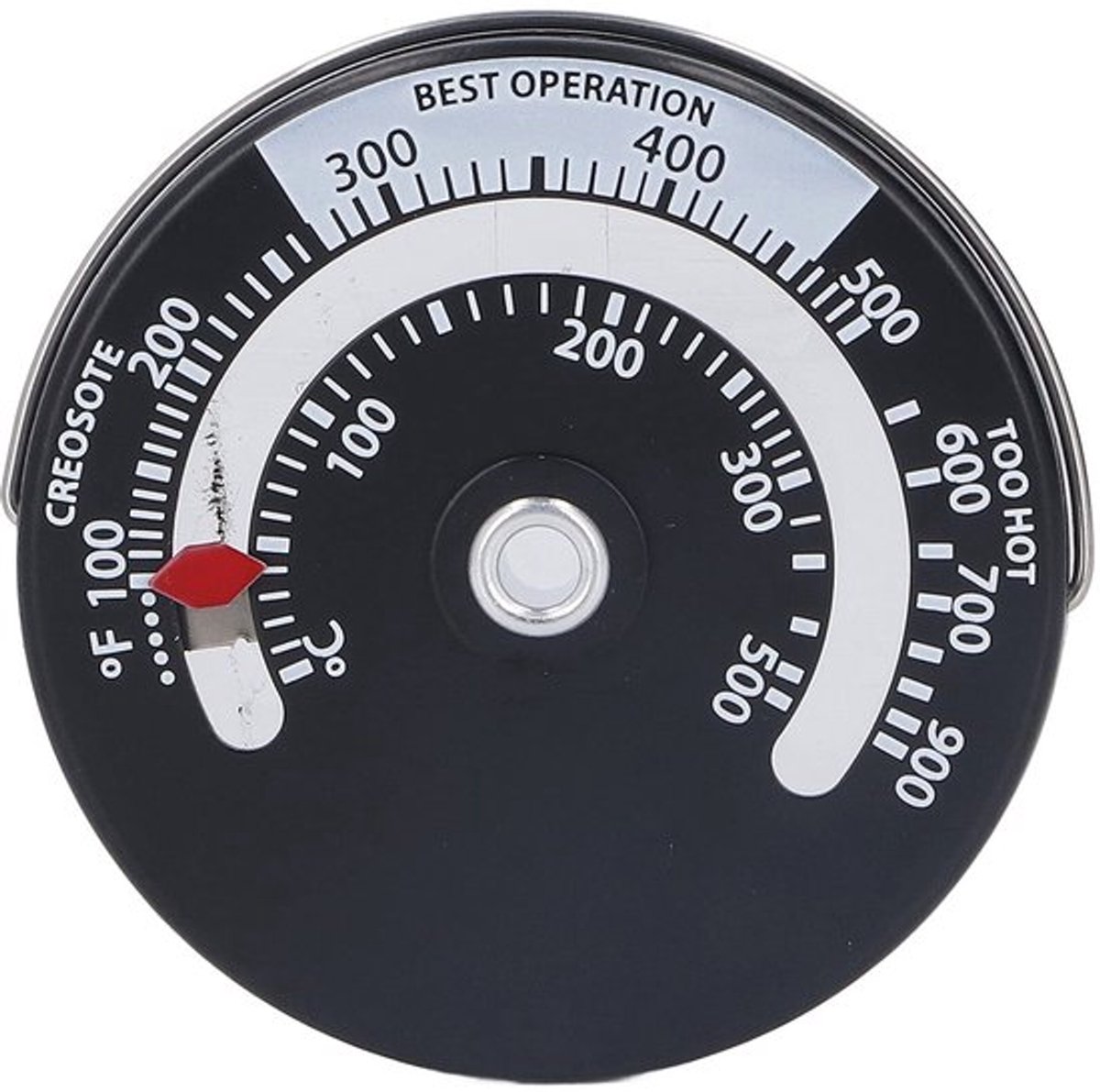 Kachelthermometer Magnetisch - Aluminiumlegering - Hoge Nauwkeurigheid - Oventemperatuurmeter - Bereik 0-500℃ - Duurzaam en Temperatuurbestendig - Haardthermometer