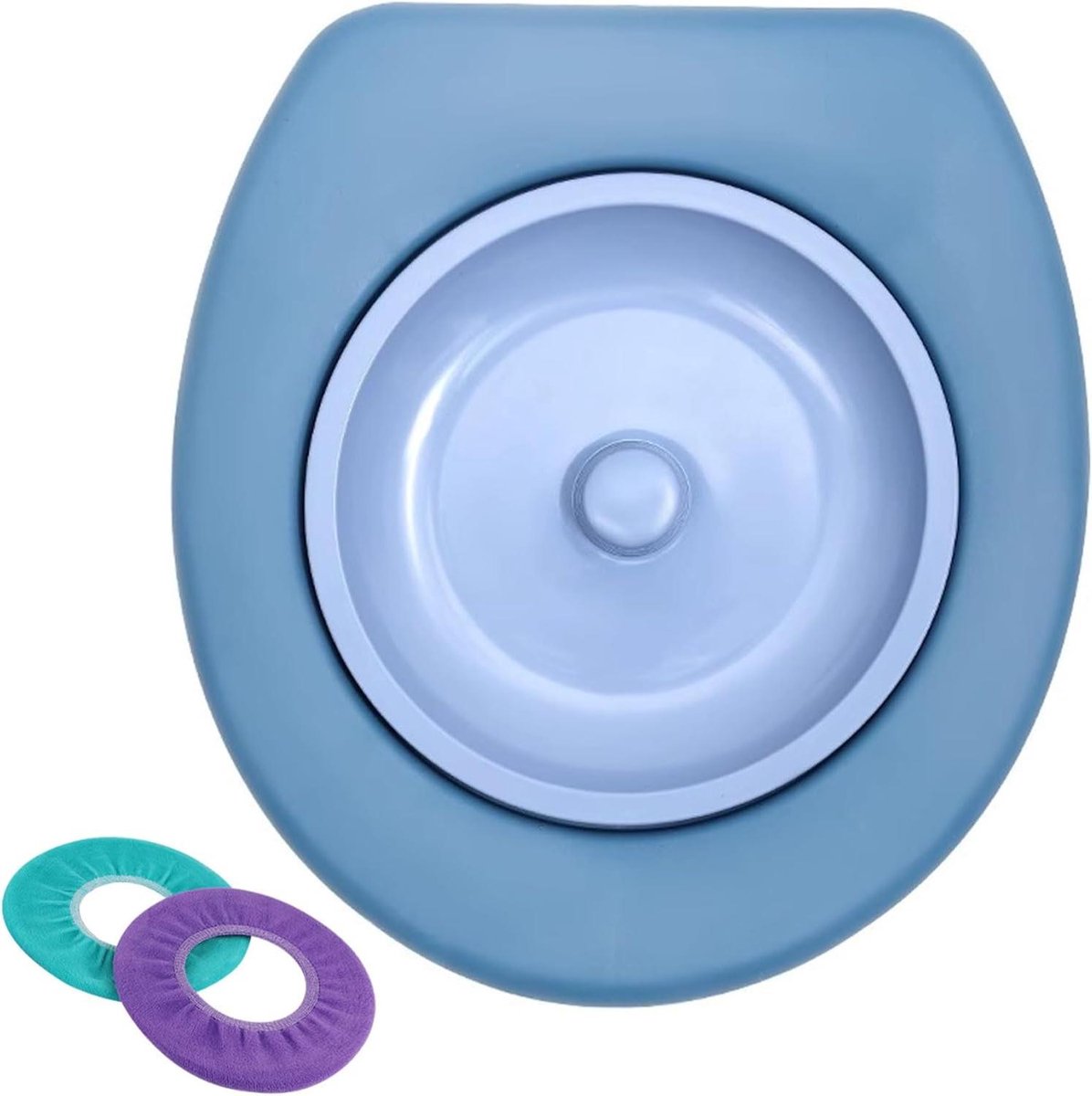 Draagbare Toiletbril - Emmer Toiletbril Deksel - Kamperen en Reizen - 250 kg Belasting - Universele Pasvorm - Blauw