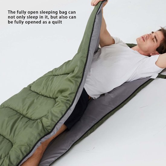 Nood Sleeping Bag - Survival Bivvy Bag - Outdoor Noodsituaties - Waterproof Windproof Heat Reflectie - 180x75 cm - Legergroen — afbeelding 2