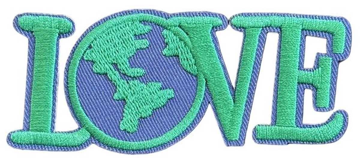 Patchy® – Love Earth Strijk Embleem Patch 9.5 x 4.5 cm
