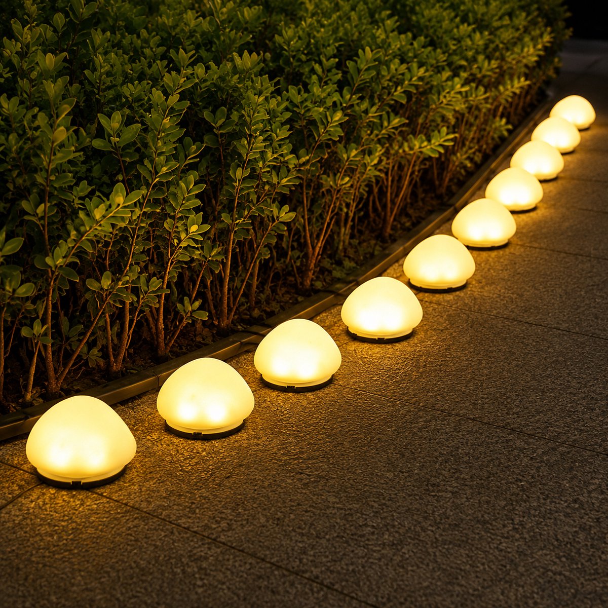 Namajunas - Zonne Energie Tuinverlichting 2-Pack - Kiezelsteen Design - IP65 Waterdicht - Automatisch Aan/Uit - Voor Buiten en Terras - 6-8 Uur Verlichting - Decoratief en Praktisch - solar tuinverlichting - tuinverlichting solar