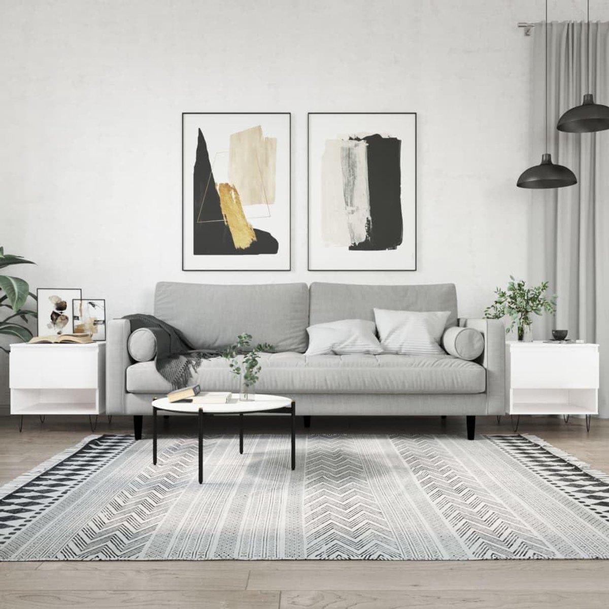Salontafel met Opbergruimte - Bijzettafel Lade - Woonkamer Inrichten - Glad Houtoppervlak - 50 x 46 x 50 cm