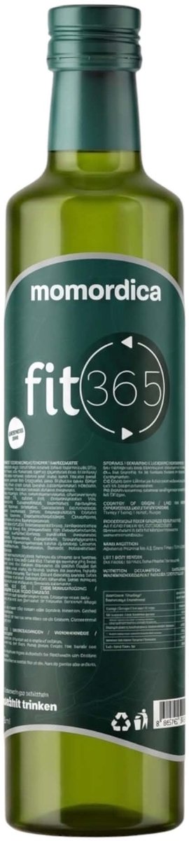 Momordica Fit365 met Appelazijn – Drinkbare Kruidenmix – Appel, Abrikoos & Honing – 250 ml
