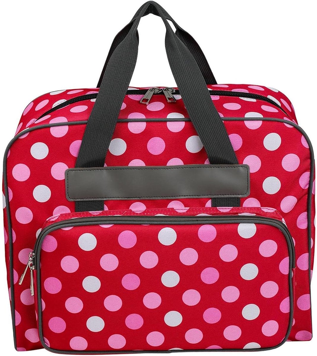 Naaimachine Tas - Opbergtas Naaimachine - Naaimachine Opbergen - Grote Capaciteit - 48x24x31.8 cm - Rood