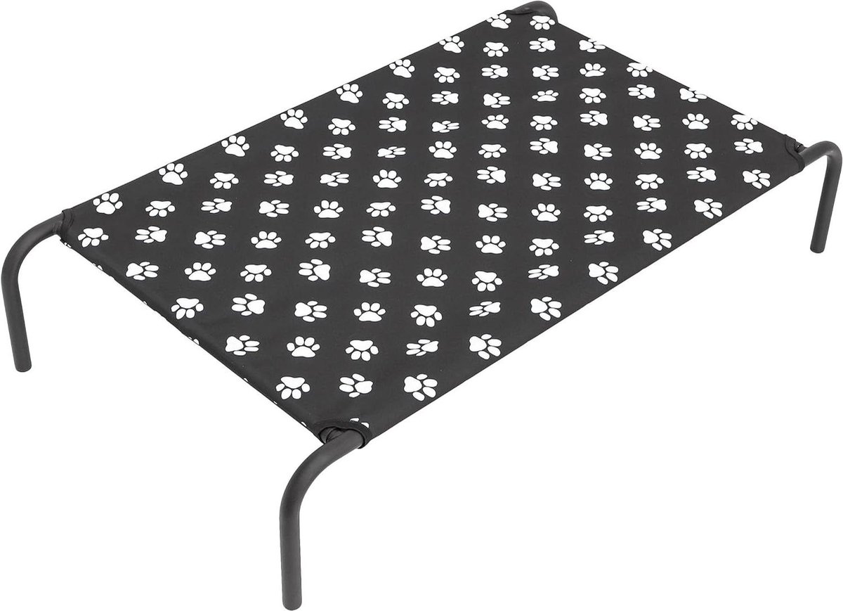 Hondenbed Metaal - Hondensofa Kussen - Comfortabel Rusten - Duurzaam & Wasbaar - 100 x 55 cm - Zwart