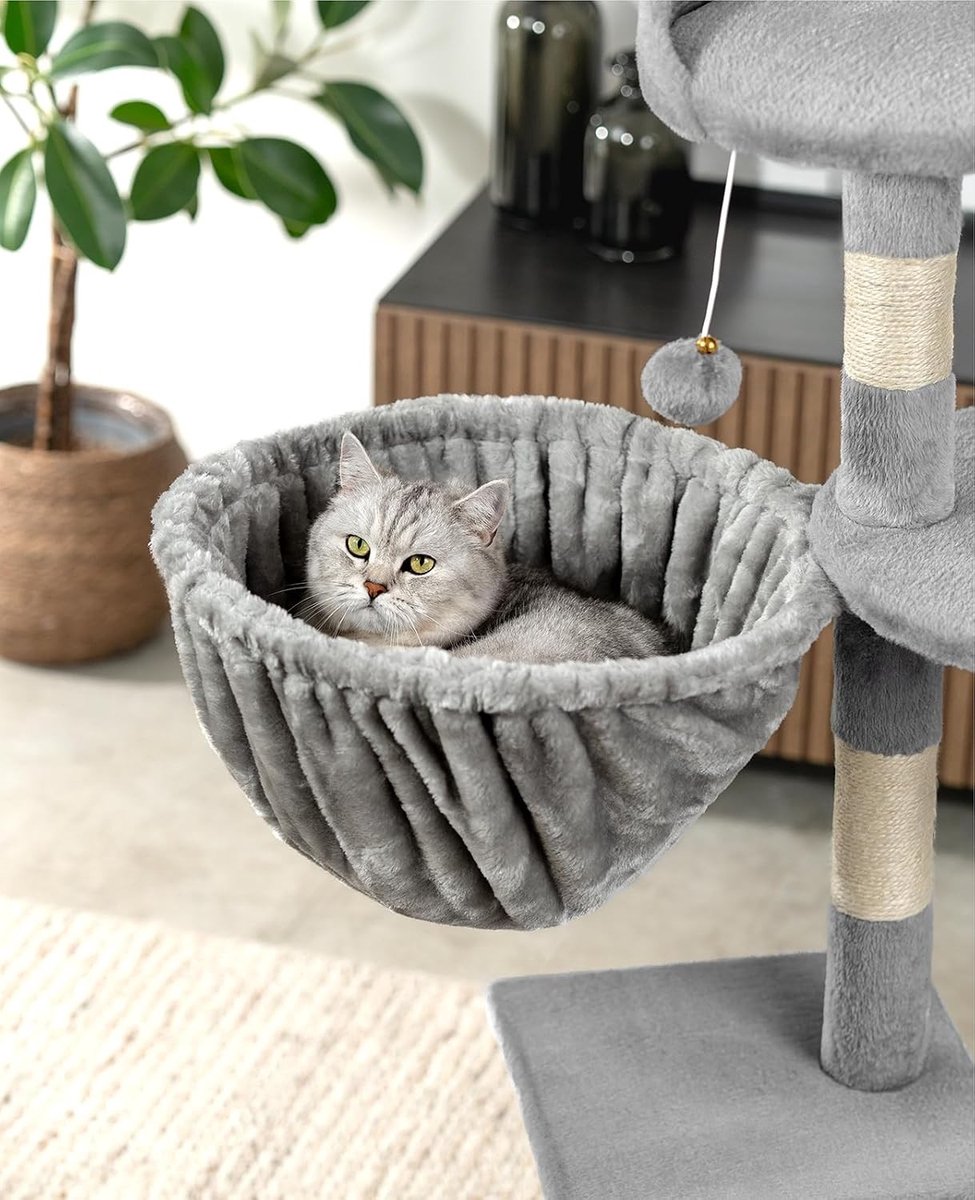 Kattenstoel - Lichtgrijs - 40 x 40 x 25 cm - Metalen Ligbak voor Volwassen Katten