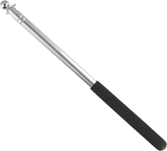 Uitschuifbare Vlaggenmast - Telescopische Standaard - Presentaties Geven - Robuust Roestvrij Staal - 1.6 Meter - Zwart — afbeelding 2
