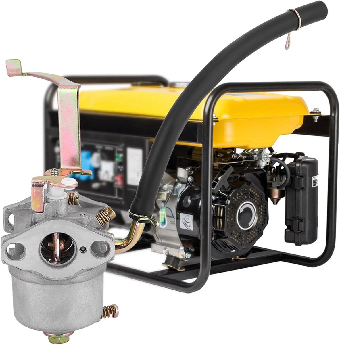 Generator Carburateur - Brandstofregelaar Motor - Generator Onderhoud - Hoge Efficiëntie - 13x8x7 cm - Aluminiumkleur