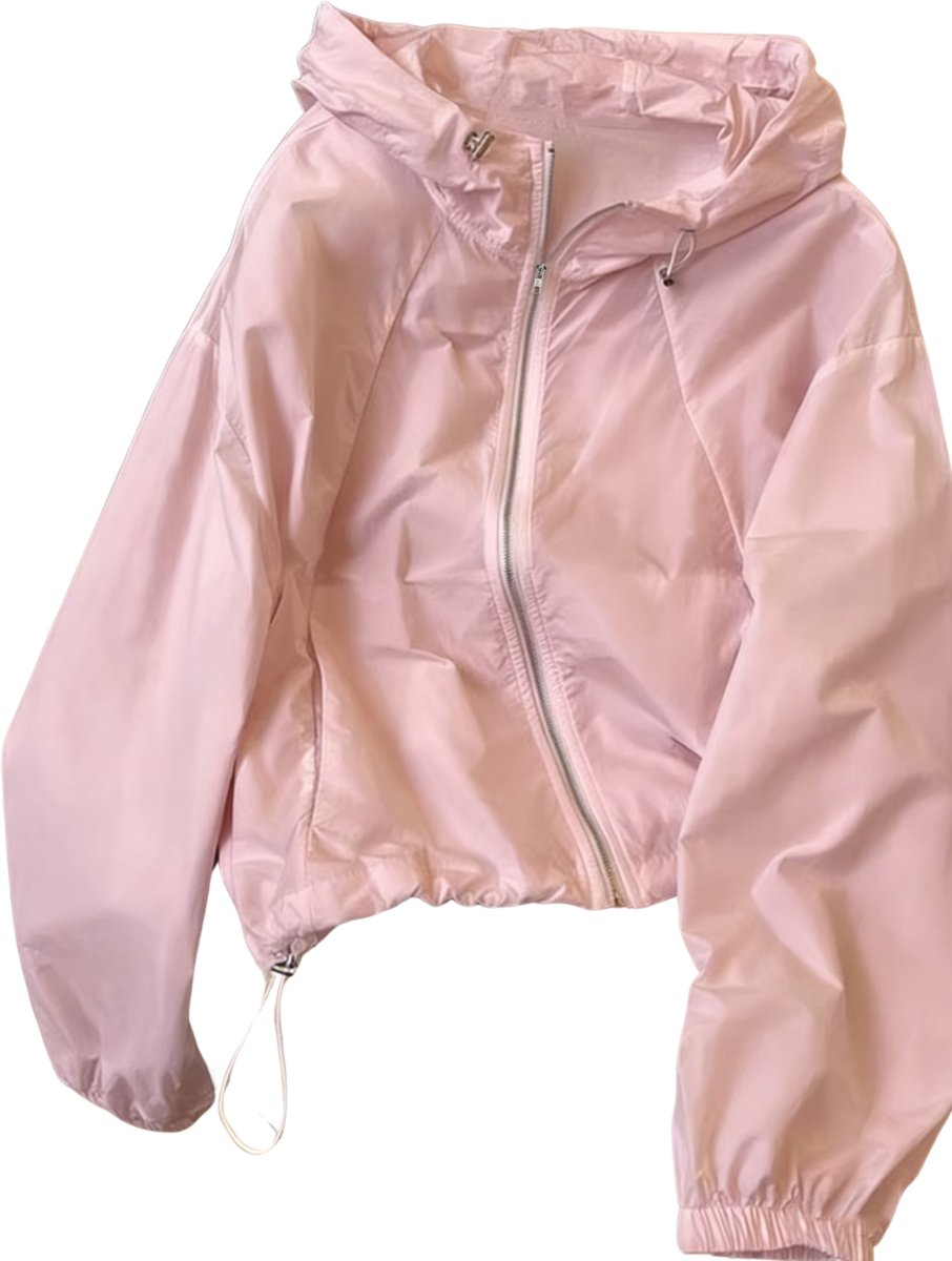 Currero Zomerjas Dames Tussenjas Zomerjack Volwassenen Windjack Windbreaker Outdoor Roze