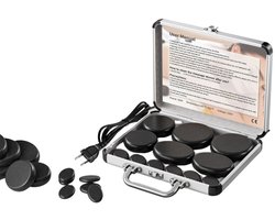 G&G hot stone massage set - Hotstones - Professionele massage set - Wellness - Elektrische verwarming - 12 stuks - Basaltstenen