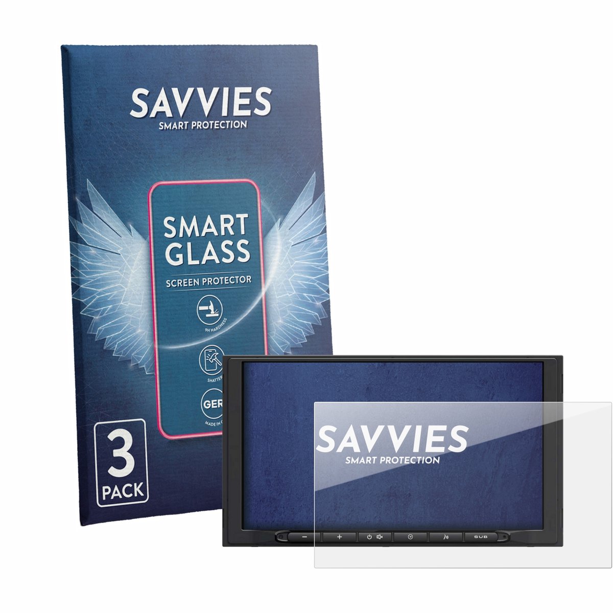 3 Stuks Savvies Screenprotector - geschikt voor JBL Legend 700 - beschermfolie glas transparant