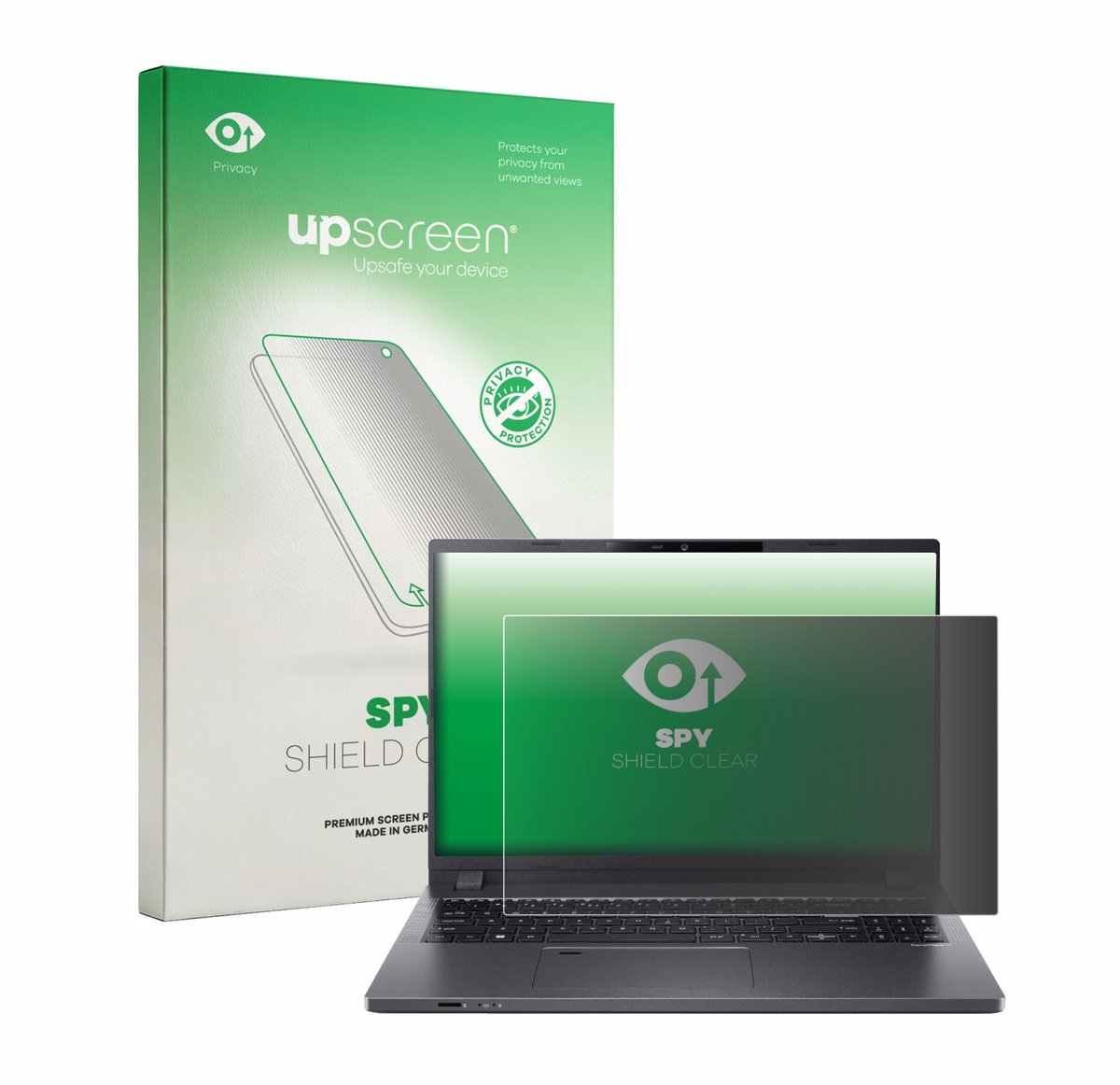 upscreen - privacy screenprotector voor Acer TravelMate P2 TMP214 - Folie Beschermfolie Blauwlichtfilter