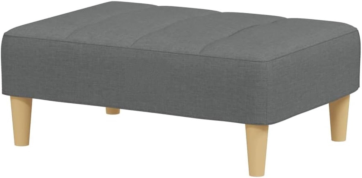 Voetenbank - Bankkruk Poef - Voeten Rusten - Duurzame Stof - 77x55x31 cm - Donkergrijs