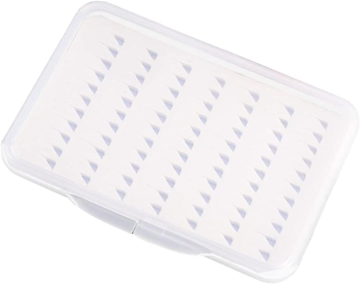 Viskoffer Met Sleuven - Aas Opbergdoos - Vissen Organiseren - Transparant Deksel - 11 x 75 x 1 cm - Transparant