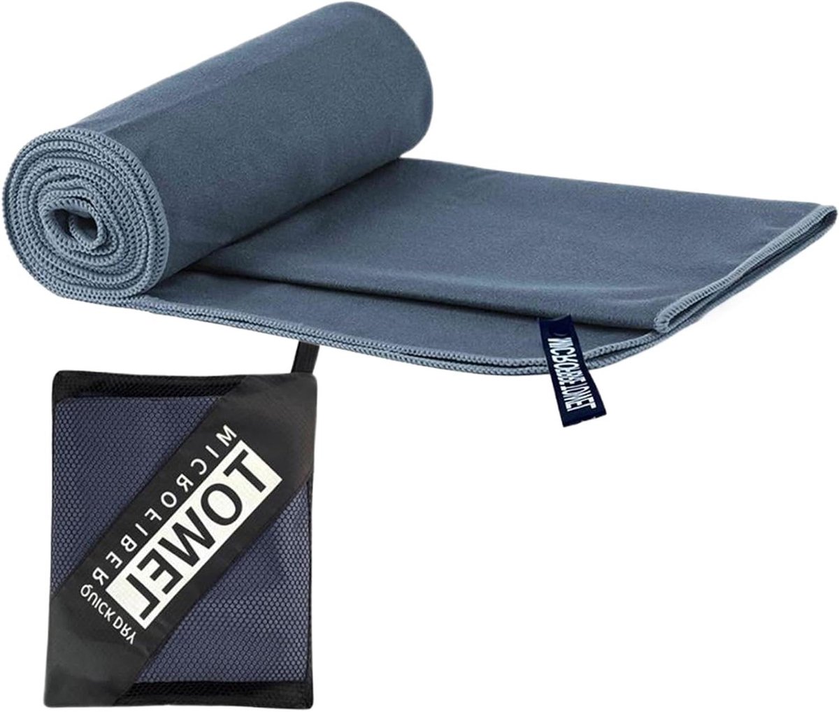 Microvezel handdoek - Sneldrogend badlaken - Sport en Reizen - Super absorberend - 40x80 cm - Donkerblauw