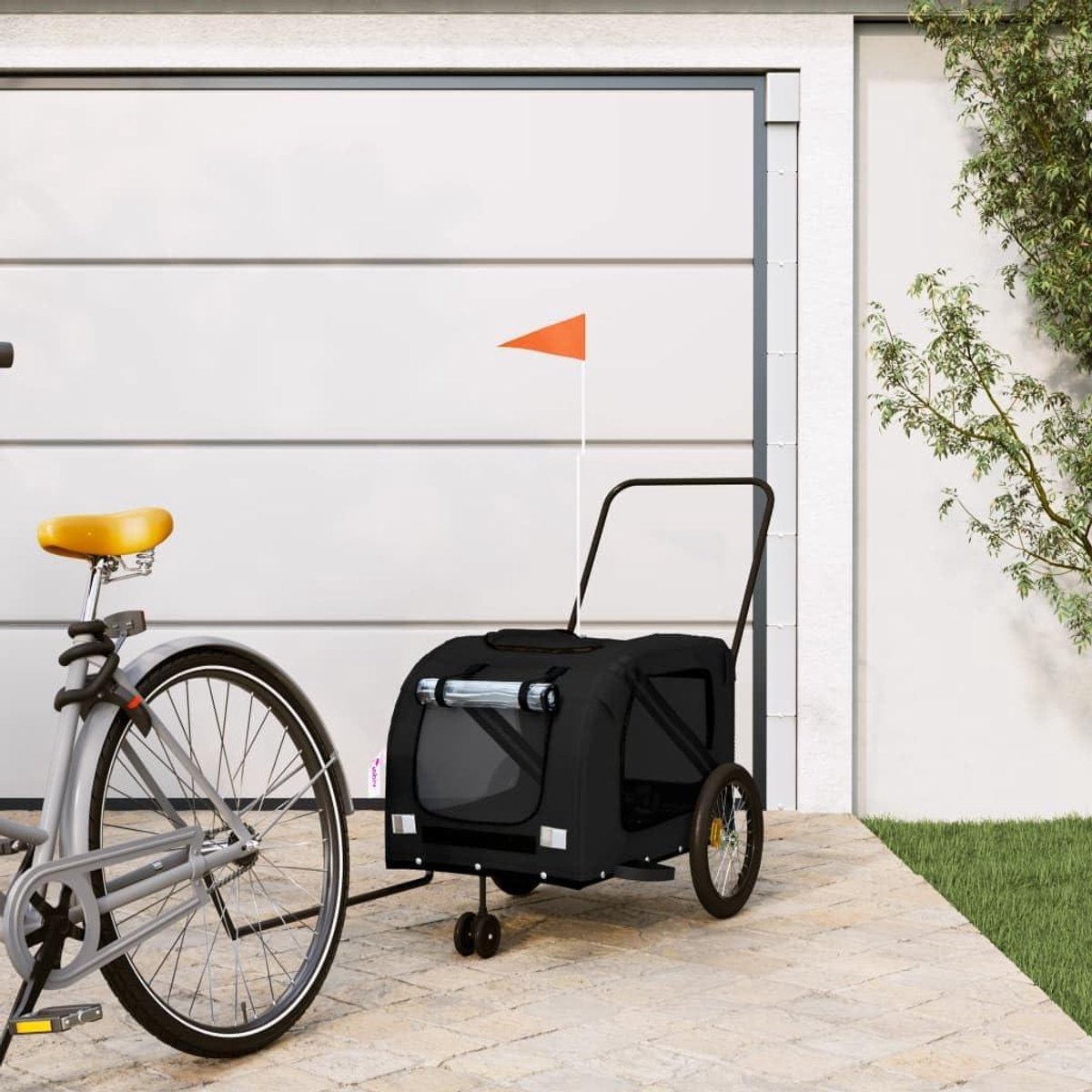 Fietsaanhanger Huisdier - Hondenkar Fiets - Veilig Vervoer - Waterdichtehoes - Niet gespecificeerd - Zwart