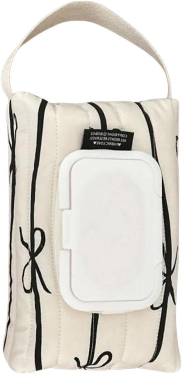 Babydoekjes Container - Wipes Houder - Onderweg Doekjes - Zacht Katoen - 24 x 16 cm - Romig