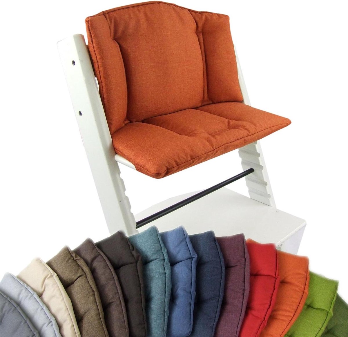 Stoelverkleiner Set - Kussenhoes Kinderstoel - Comfortabel Zitten - Waterafstotend Materiaal - Universele Pasvorm - Oranje