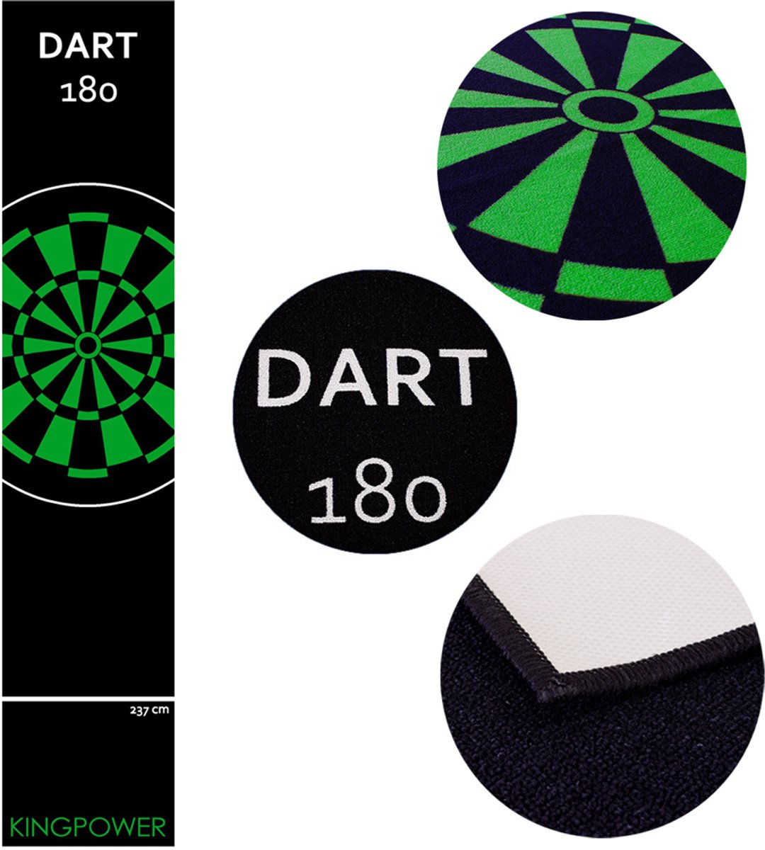 Kingpower Dart Mat Dart Tapijt Toernooimat Afvoerlijn Vloerbescherming Accessoires Darts Dartbord Dartbord 2 maten 237cm en 290cm verschillende designs