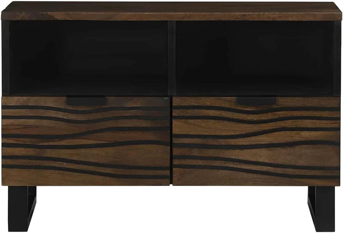 TV-meubel - Onderkast Woonkamer - Mediabox Opbergen - Wandmontage - 70 x 33 x 46 cm - Walnoot