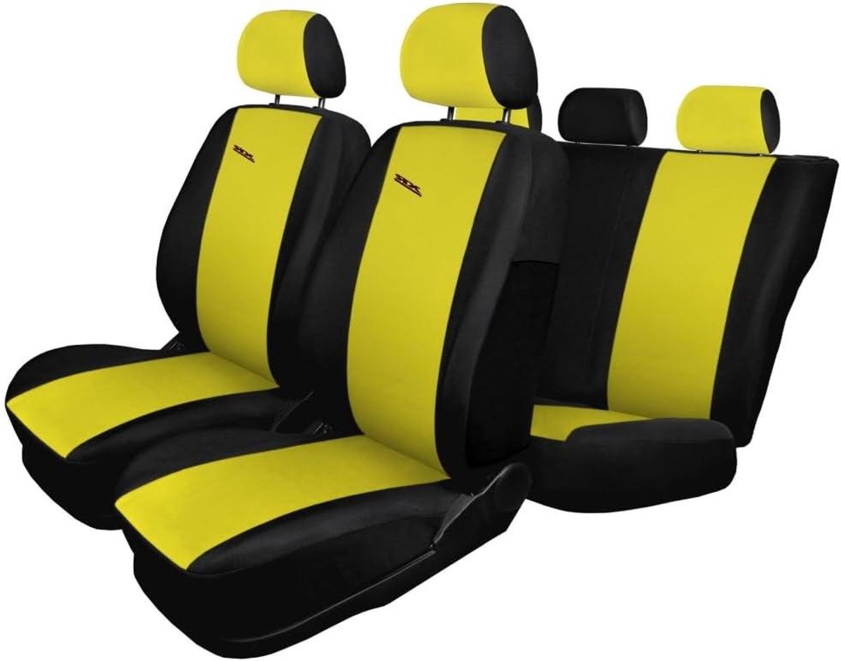 Universele stoelhoezen - Stoelbeschermers set - Auto interieur - Airbag compatibel - Complete set - Geel