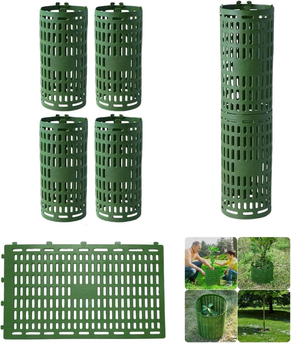 Boomstam Beschermers Set van 6, Verstelbare Bescherming voor Bomen en Planten, Voorkomt Schade aan Schors en Versterkt Groei