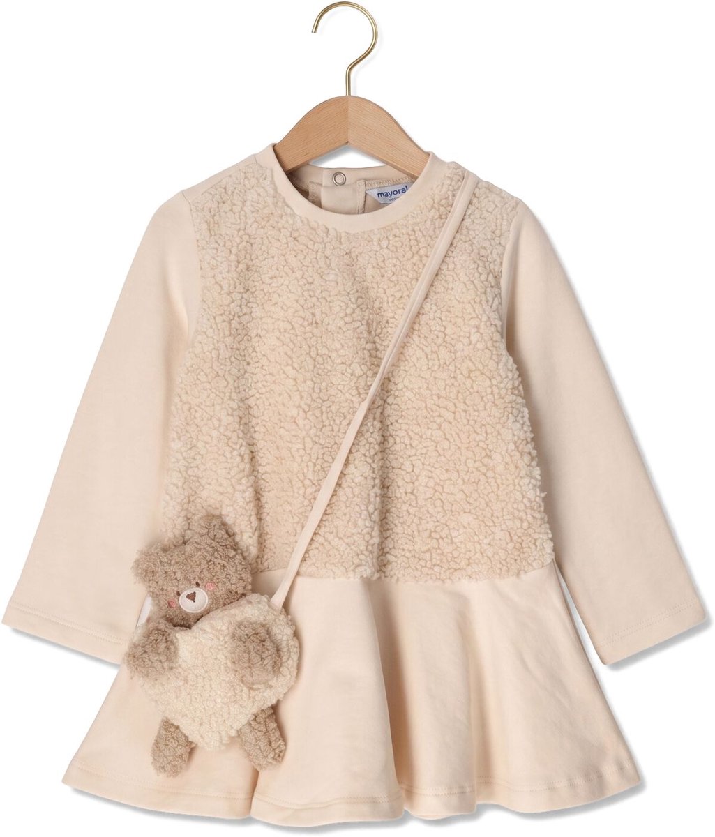 MAYORAL Combined Dress With Bag Unisex - Jurk - Beige - Maat 98