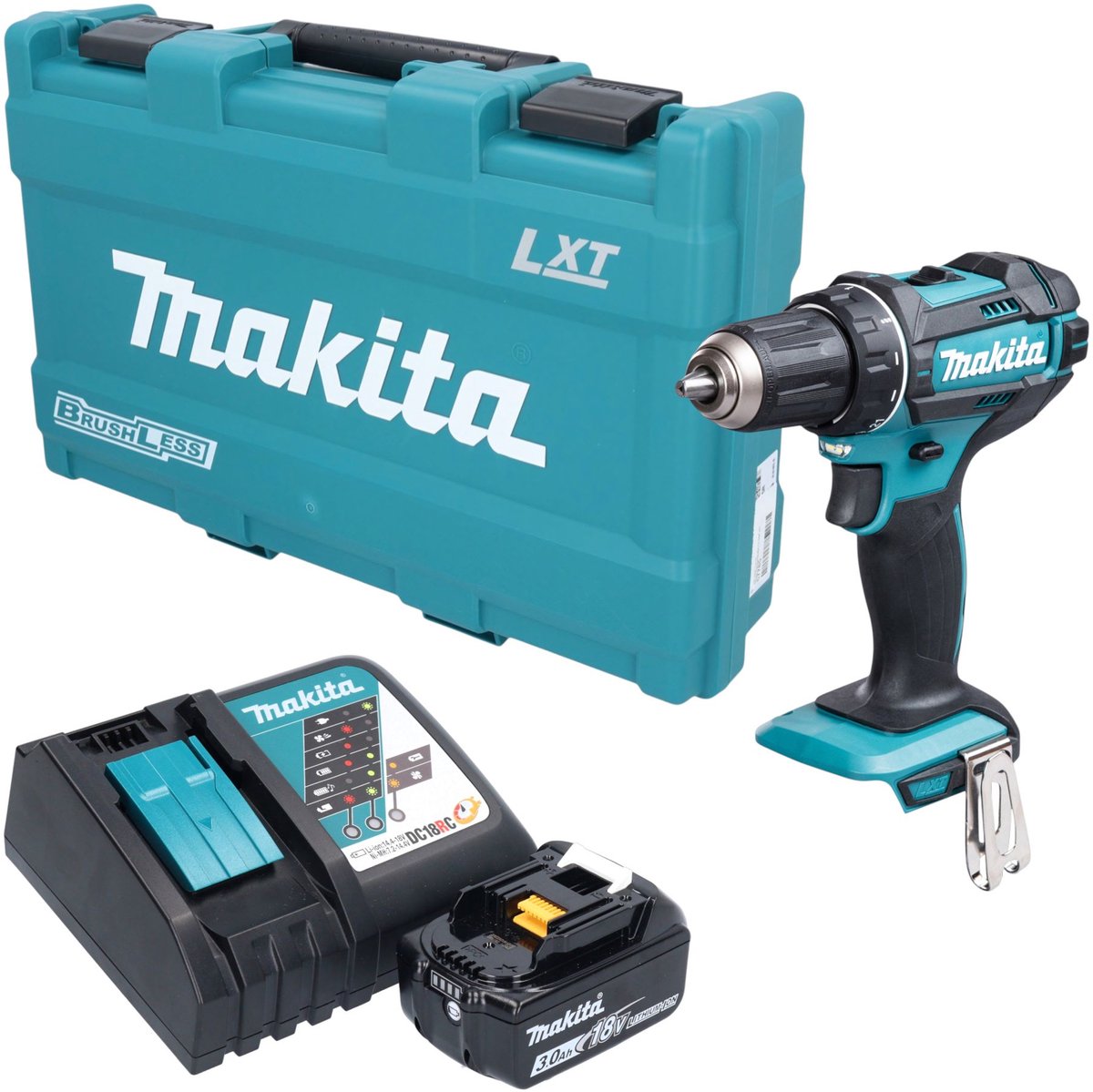 Makita DDF 482 RF1K accuboormachine 18 V 62 Nm + 1x accu 3,0 Ah + oplader + koffer
