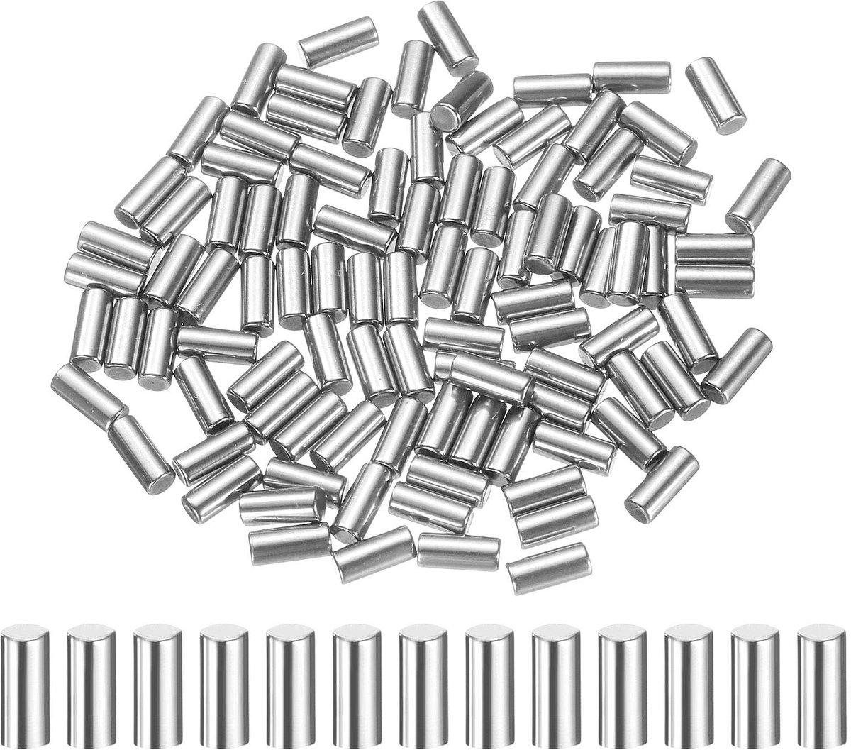 Cilindervormige spijkers 2,5x7mm roestvrij staal, 100 stuks