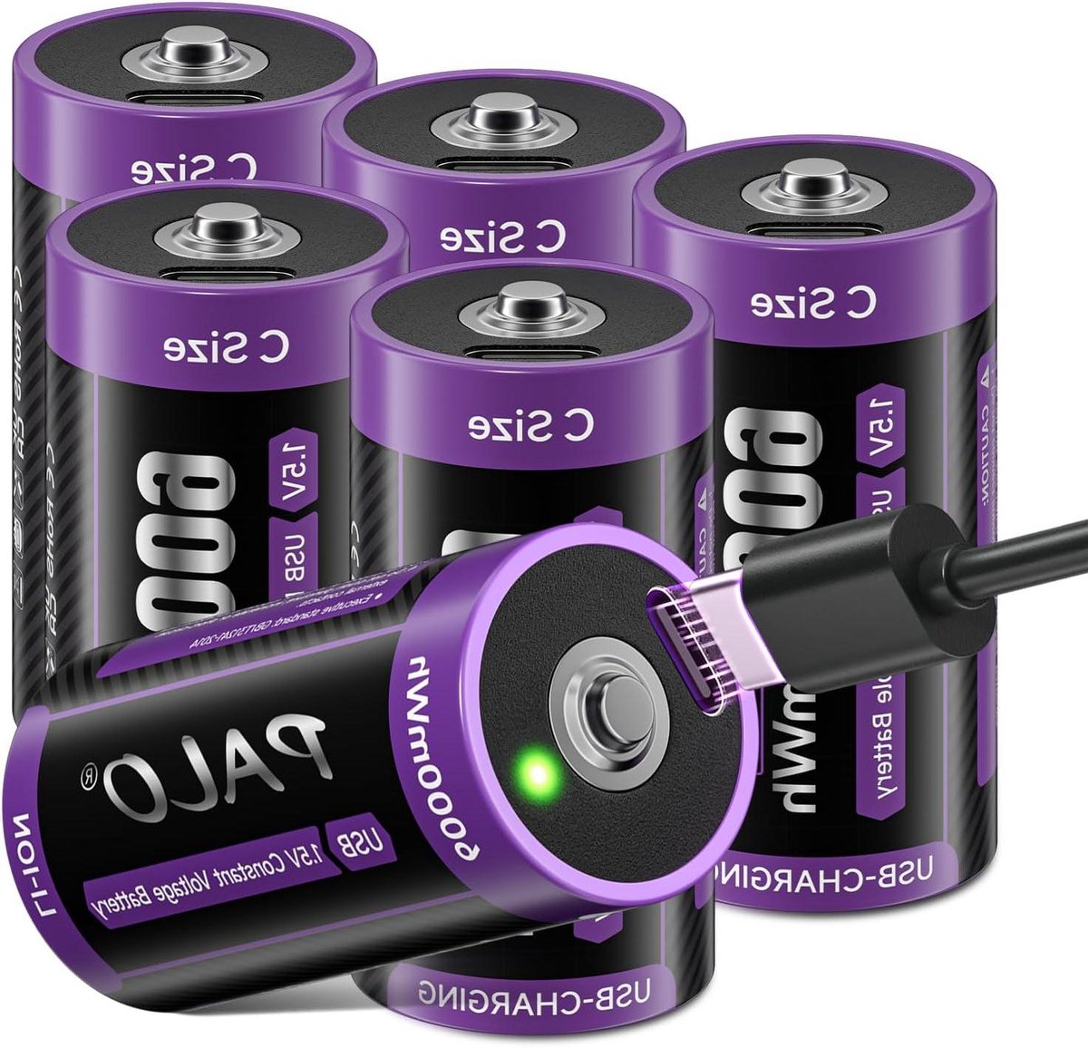 Oplaadbare C Batterijen - LR14 Batterijen - Apparaten Voeden - Lage Zelfontlading - 6 stuks - Niet gespecificeerd
