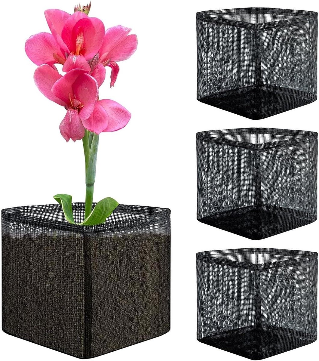 Waterplantenkweekzak - Vijverplantenmand - Planten Kweken - Geoptimaliseerde Waterbescherming - 30 x 200 x 30 millimeter - Zwart